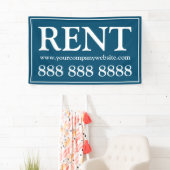 Banderoles Business Blue White Location Site Web Phone Banniè (En situation)