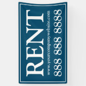 Banderoles Business Blue White Location Site Web Phone Banniè (Vertical)