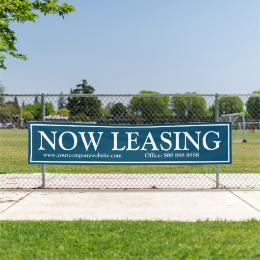 Banderoles Business Blue White Location Site Web Téléphone (En situation)