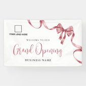 Banderoles Business Grand Opening Ribbon Logo Welcome Banner (Horizontal)