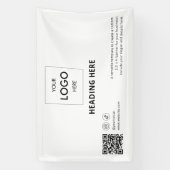 Banderoles Business Social Media QR Code Publicité Blanc (Verticale)
