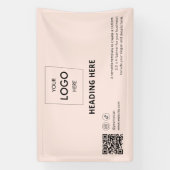 Banderoles Business Social Media QR Code Publicité Blush (Verticale)