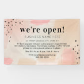 Banderoles Business We are Open Abstrait Blush (Horizontal)