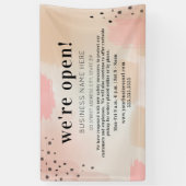 Banderoles Business We are Open Abstrait Blush (Vertical)