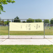Banderoles Butter Yellow Fabric Wedding Welcome Banner (Insitu)