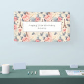 Banderoles Butterfly Tour Eiffel et Motif Rose Anniversaire (Salon professionnel)