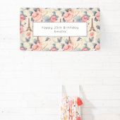 Banderoles Butterfly Tour Eiffel et Motif Rose Anniversaire (Insitu)