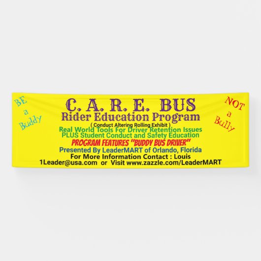 Banderoles C.A.R.E. BUS Programme d'éducation des cavaliers A (Horizontal)