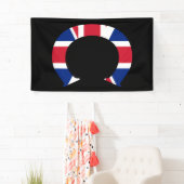 Banderoles C Monogramme superposé sur le drapeau Union Jack ( (En situation)