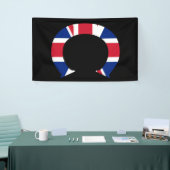 Banderoles C Monogramme superposé sur le drapeau Union Jack ( (Salon professionnel)
