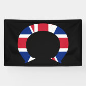 Banderoles C Monogramme superposé sur le drapeau Union Jack ( (Horizontal)