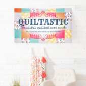 Banderoles Cabine d'exposition rose patchwork quilt quilt (En situation)