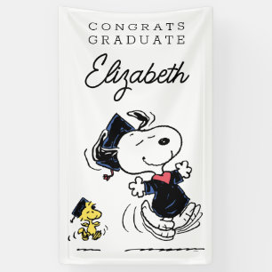 Banderoles cacahuètes Snoopy & Woodstock Graduation