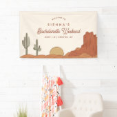 Banderoles Cactus Bachelorette Affiche de bienvenue, Thème Dé (En situation)