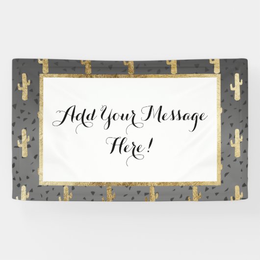 Banderoles Cactus d'or sur le gradient chic moderne de (Horizontal)