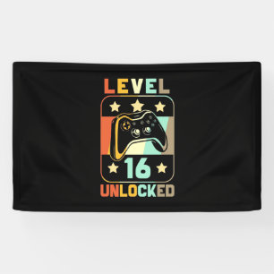 Banderoles Cadeau d'anniversaire Niveau Vintage 16 déverrou