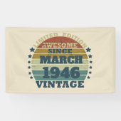 Banderoles Cadeau d'anniversaire vintage personnalisé (Horizontal)