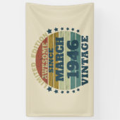 Banderoles Cadeau d'anniversaire vintage personnalisé (Vertical)