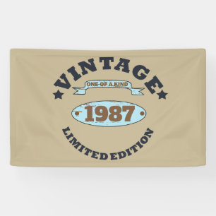 Banderoles Cadeau d'anniversaire vintage personnalisé