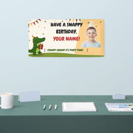 Banderoles Cadeau de crocodile mignon (Salon professionnel)
