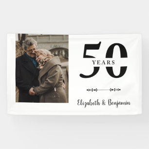 Banderoles Cadeau de mariage personnalisé pour 50 ans de mari