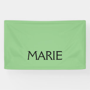 BANDEROLES CADEAU DE TEXTE AJOUTEZ VOTRE NOM VERT MINIMAL SIM