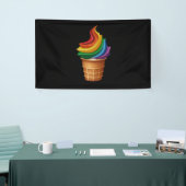 Banderoles Cadeau gay pride LGBT Rainbow Ice Cream (Salon professionnel)