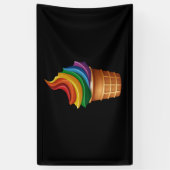 Banderoles Cadeau gay pride LGBT Rainbow Ice Cream (Vertical)