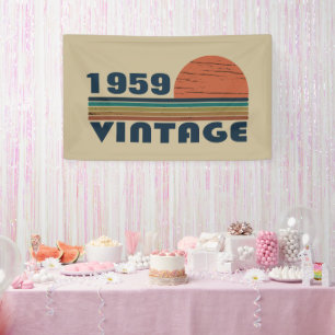 Banderoles Cadeau personnalisé vintage 65e anniversaire