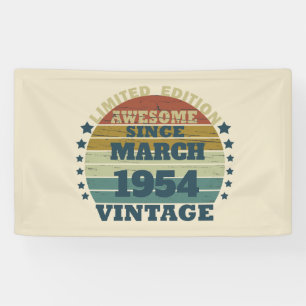 Banderoles Cadeau personnalisé vintage de 70e anniversaire