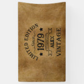 Banderoles Cadeaux personnalisés vintages de 45e anniversaire (Vertical)