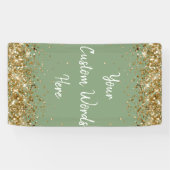 Banderoles Cadre personnalisé Anniversaire Fête Photo Sage & (Horizontal)