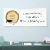 Banderoles Cadre photo Cercle Gold Graduation (Salon professionnel)