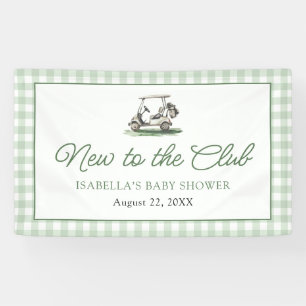 Banderoles Cadre Vert Sauge Golf Nouveau dans le Club Baby Sh