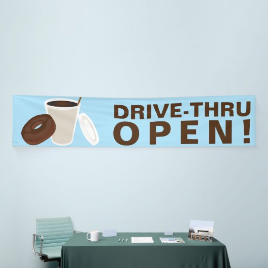 Banderoles Café Drive Thru Open (Salon professionnel)
