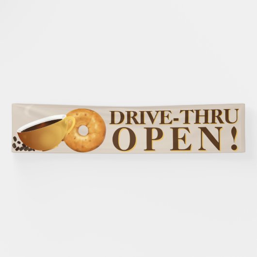 Banderoles Café et Bagel Drive Thru (Horizontal)