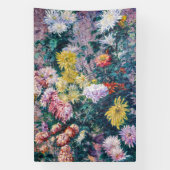 Banderoles Caillebotte - Chrysanthèmes blanc et jaune (Verticale)