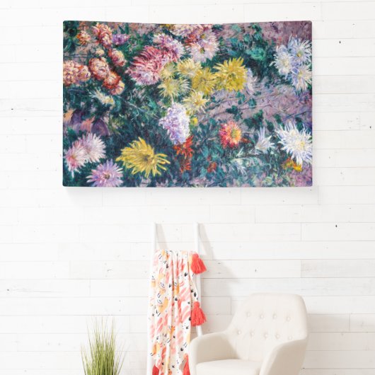 Banderoles Caillebotte - Chrysanthèmes blanc et jaune (Insitu)
