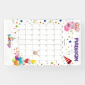 Banderoles Calendrier d'anniversaire Vinyl Happy août 2022 Ba