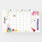 Banderoles Calendrier d'anniversaire Vinyl Happy Janvier 2022 (Horizontal)