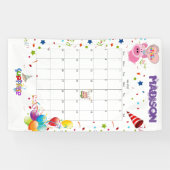 Banderoles Calendrier d'anniversaire Vinyl Happy Juillet 2022 (Horizontal)