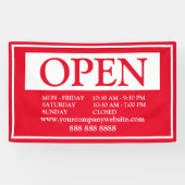 Banderoles Calendrier ouvert des affaires rouges et blanches (Horizontal)