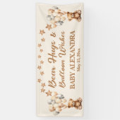 Banderoles Câlins d'ours Vœux de ballons Fête de bébé (Vertical)