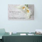 Banderoles Calla lys avec de la place pour le texte (Salon professionnel)