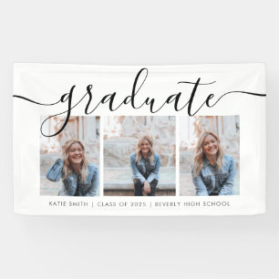 Banderoles Calligraphie de script moderne Graduation Trois ph