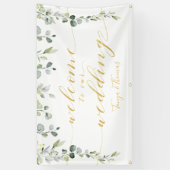 Banderoles Calligraphie d'or de verdure et fantaisie Mariage (Vertical)