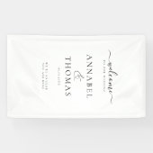 Banderoles Calligraphie moderne simple Mariage "Bienvenue" (Horizontal)