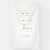 Banderoles Calligraphie moderne simple Mariage "Bienvenue" (Vertical)