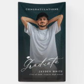 Banderoles Calligraphie moderne Simple Photo Graduation Party (Vertical)