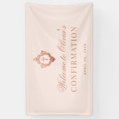 Banderoles Calligraphie Rose Gold Crest de confirmation de la (Vertical)